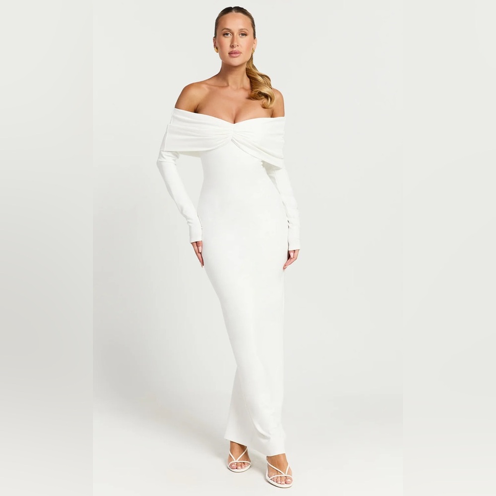 Off-Shoulder White Dress
